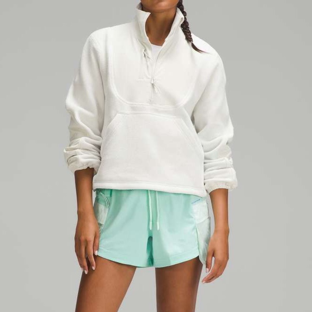 Lululemon Fleece + Ripstop Hiking Pullover in Bone Size 6